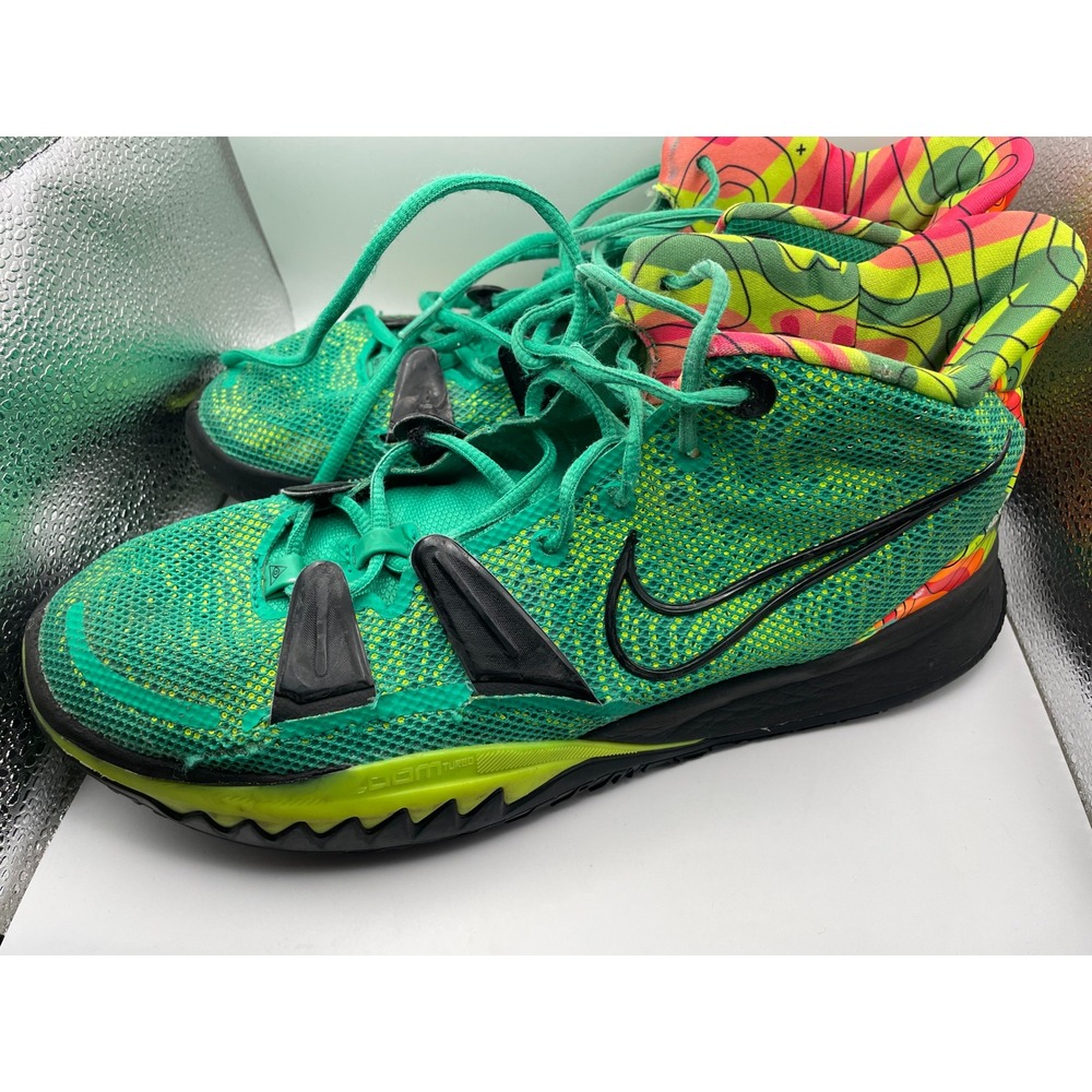 Nike Kyrie 7 Weatherman Green Yellow Orange CQ9326-300 Mens Size 11